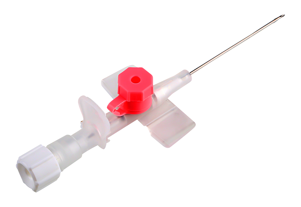 Прімафлон Канюля інфузійна з крильцями та з портом, 16G, діаметр 1,7 мм (сірий)